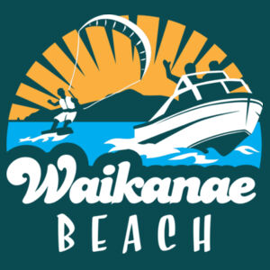 The Original Waikanae Beach Tee -  'Boat' - Women's Design